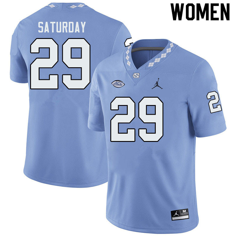 Jordan Brand Women #29 Jeffrey Saturday North Carolina Tar Heels College Football Jerseys Sale-Blue
